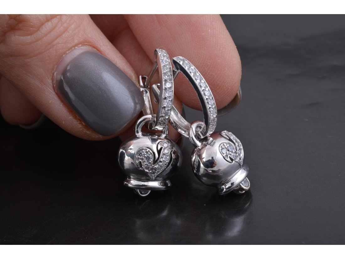 Сережки зі срібла у стилі Chantecler