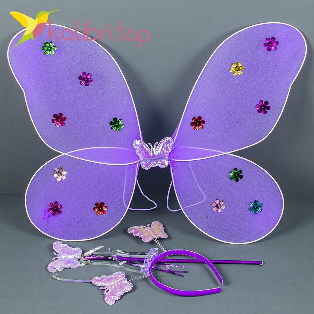 Карнавальные крылья бабочки фиолетовый оптом фото 541