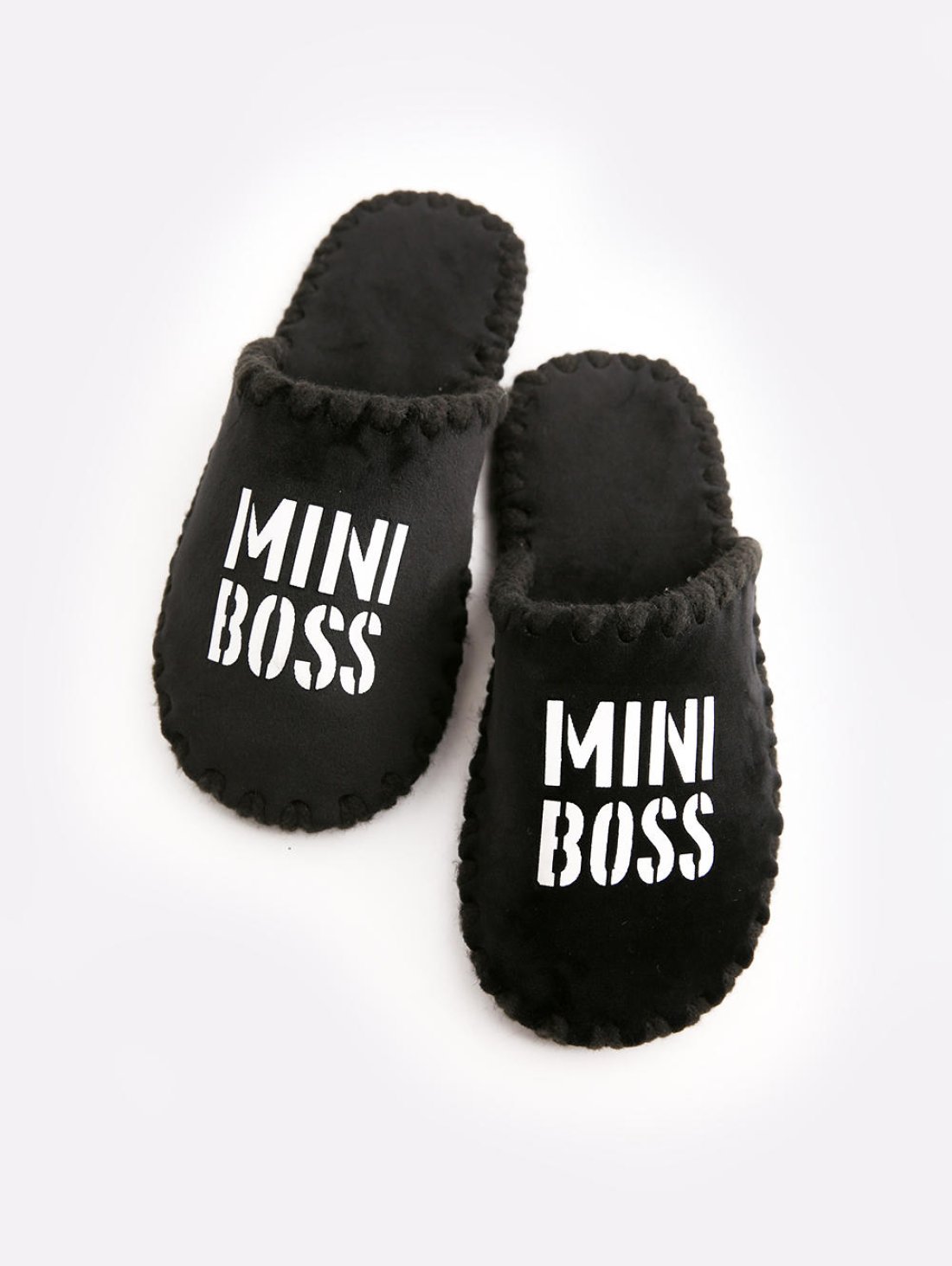 Детские домашние тапочки Mini Boss, черные закрытые, Family Story - 987- домашние тапочки
