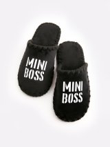Дитячі домашні капці Mini Boss, чорні закриті, Family Story - FamilyStory EN