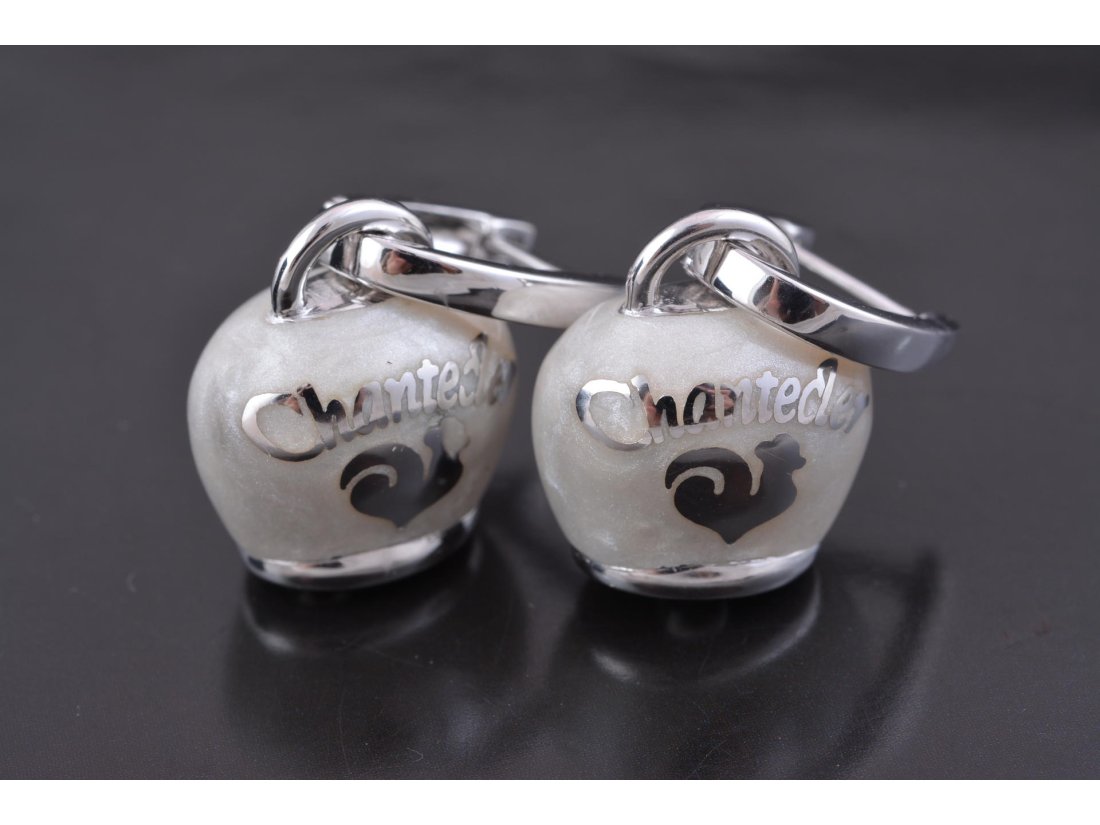 Сережки з емаллю в стилі Chantecler, срібло - Купити