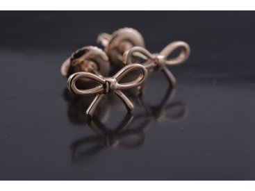 Сережки-пусети "Бантики" - Купити