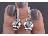Сережки зі срібла у стилі Chantecler