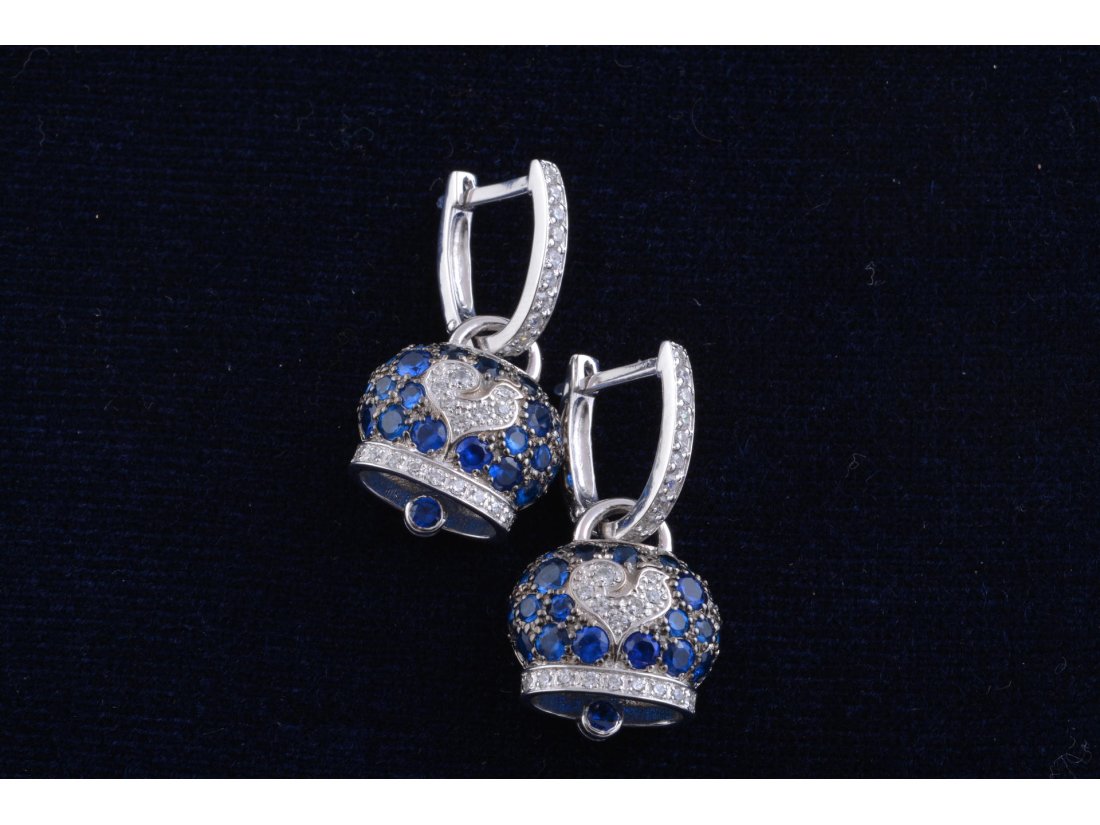 Сережки з півнем у стилі Chantecler, срібло