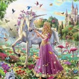 Девушка с единорогом 40х50 оптом, фото 4633