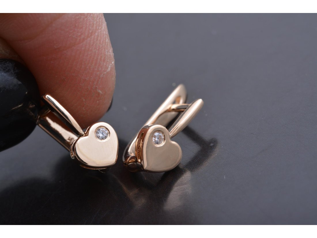 Сережки "Сердечки"