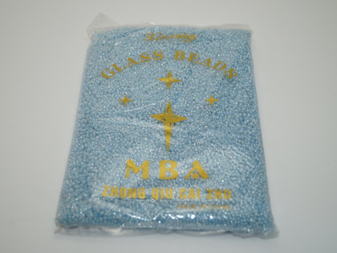 Бісер Дрібний Китайський. 450 г. №12/143 Блакитний. - Кристалік