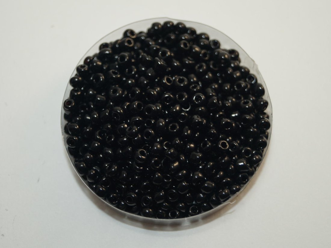 Бісер великий, Китайський. 450 гр. Чорний