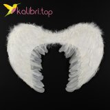 Крила ангела з пухом 16746-21-4 білі оптом фото 01