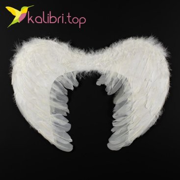 Крылья ангела с пухом 16746-21-4 белые оптом фото 741