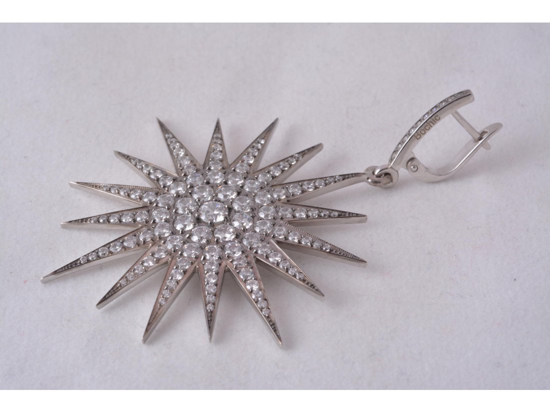 Сережки срібні у стилі Bochic - Багира