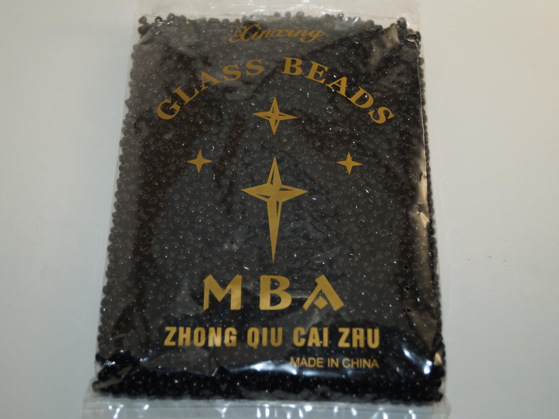 Бісер великий, Китайський. 450 гр. Чорний - Кристалік