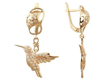 Сережки "Колібрі" - Фото Сережки "Колібрі" - Купити