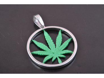 Підвіс "Конопля" у сріблі з керамічним покриттям - Купити