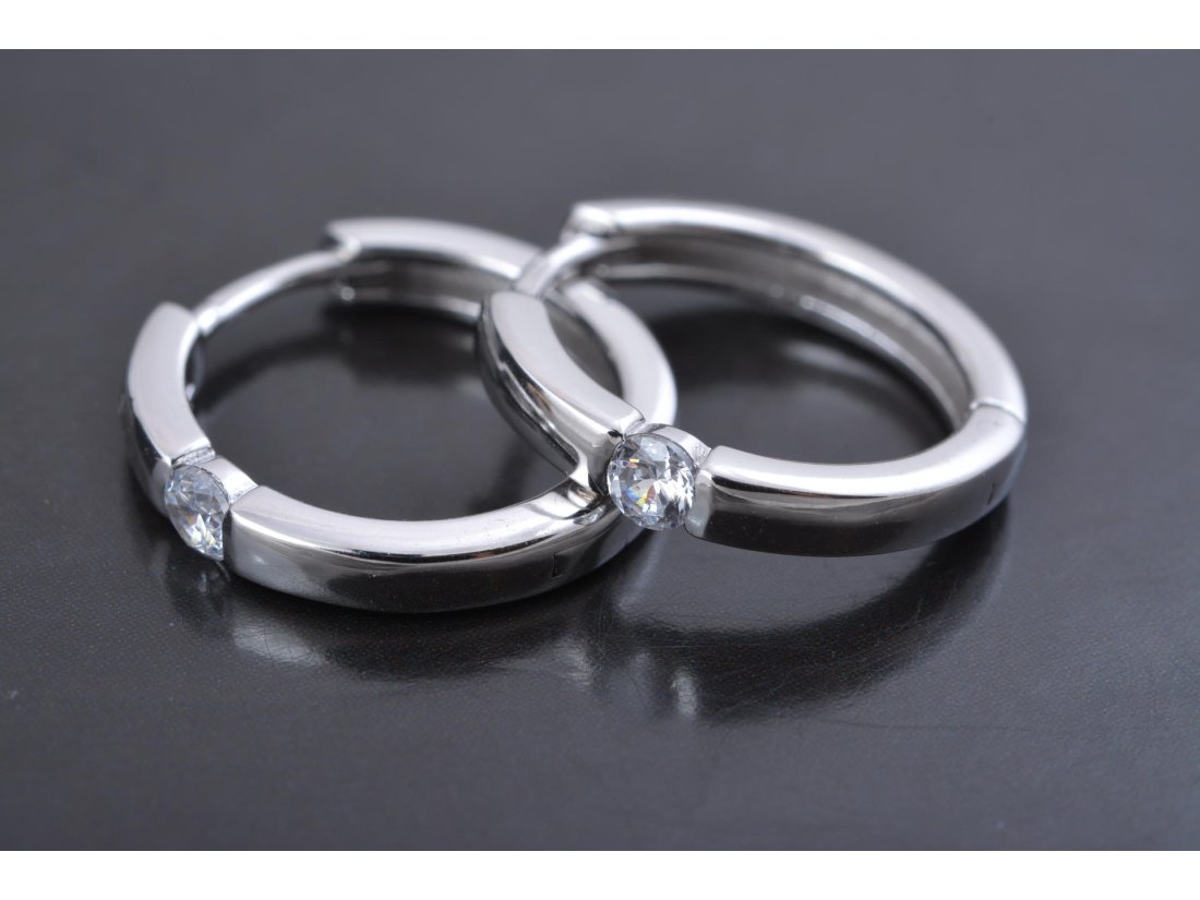 Сережки з цирконієм