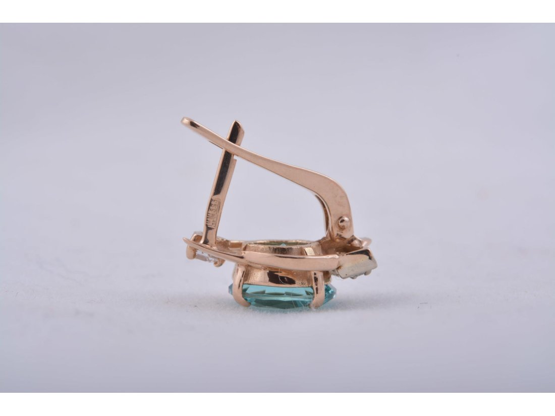 Сережки (камінь зелений кварц) - Багира