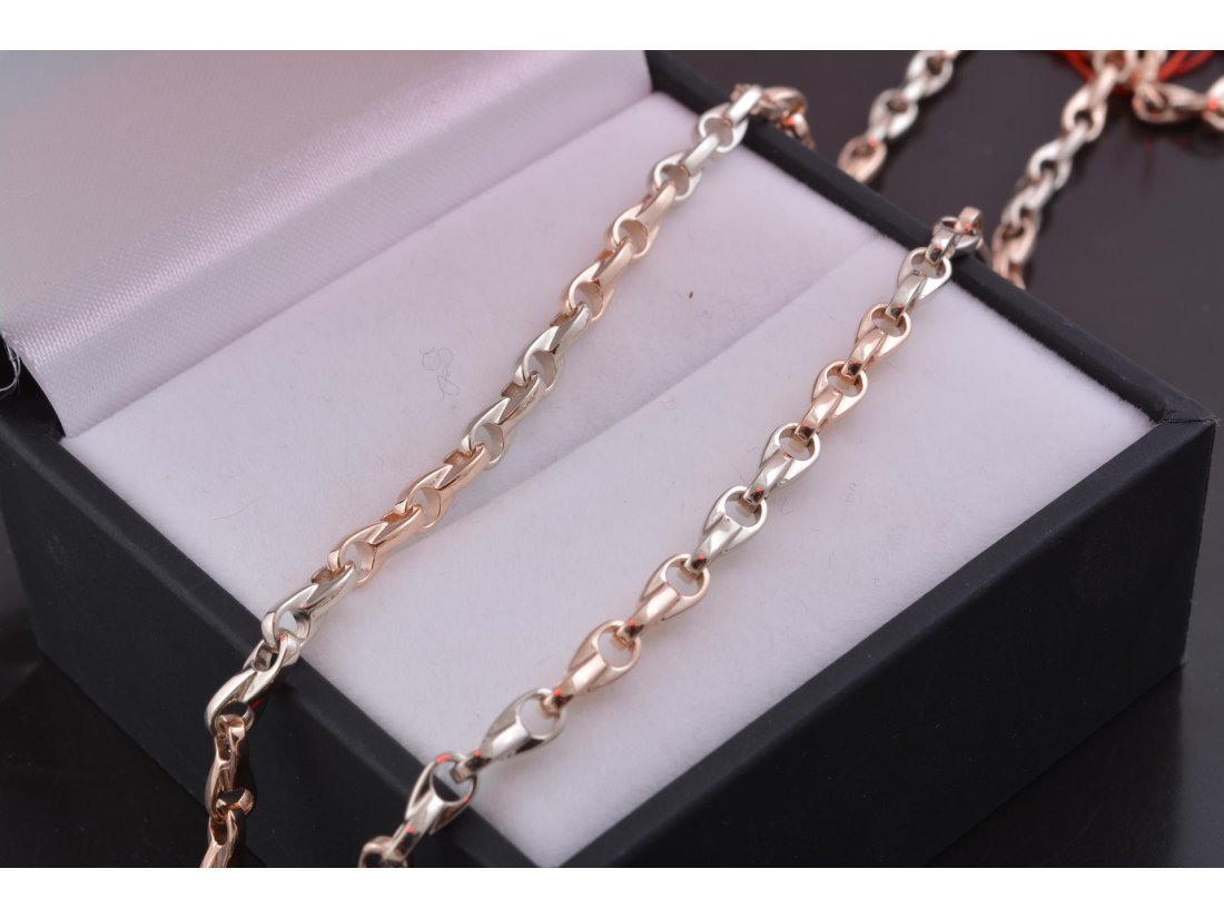 Ланцюг із комбінованого золота, ручне складання в стилі Baraka