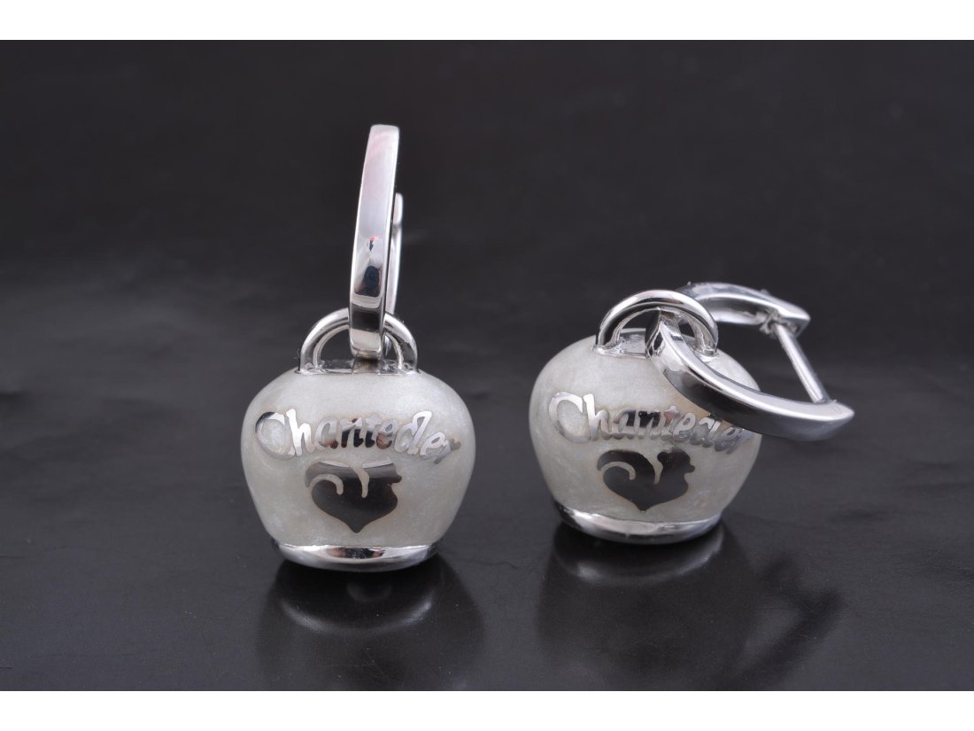 Сережки з емаллю в стилі Chantecler, срібло