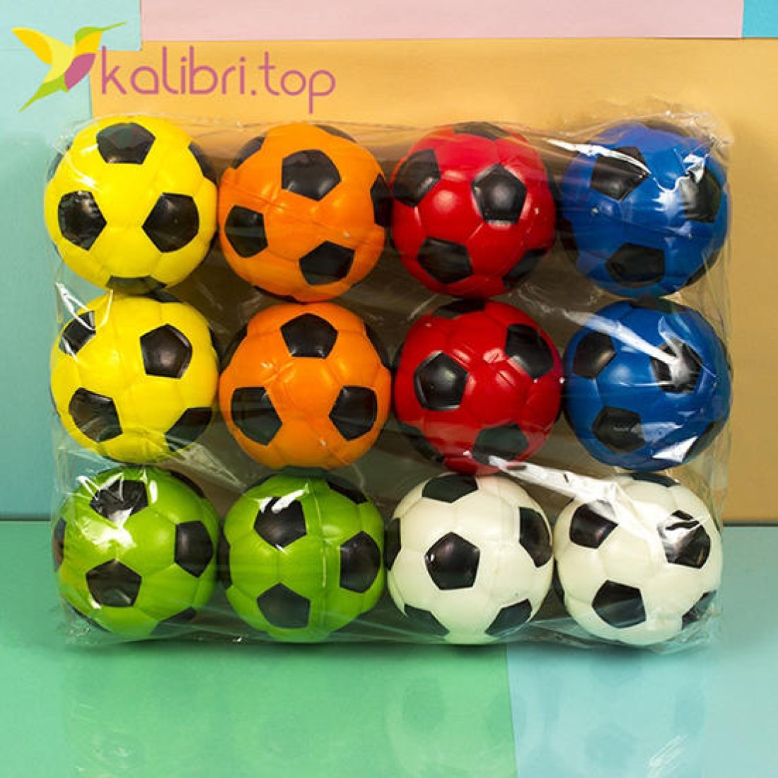Мячики мягкие, поролоновые Футбол 6,3 см оптом фото 2