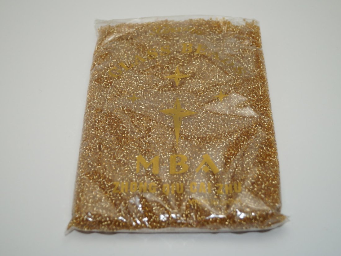 Бісер Дрібний Китайський. 450 г. №12/22В Золотий. - Кристалік