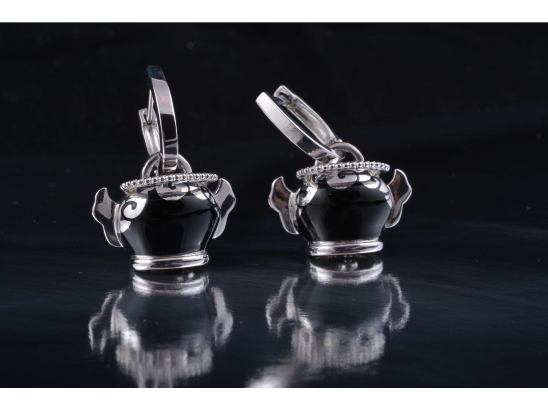 Сережки дзвіночки у стилі Chantecler, срібло