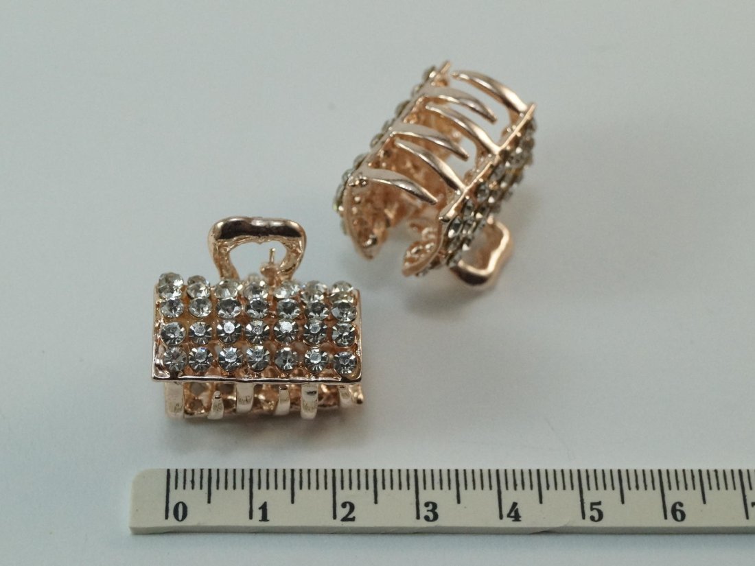 Металеві краби для волосся. 2.5 см. - Кристалік