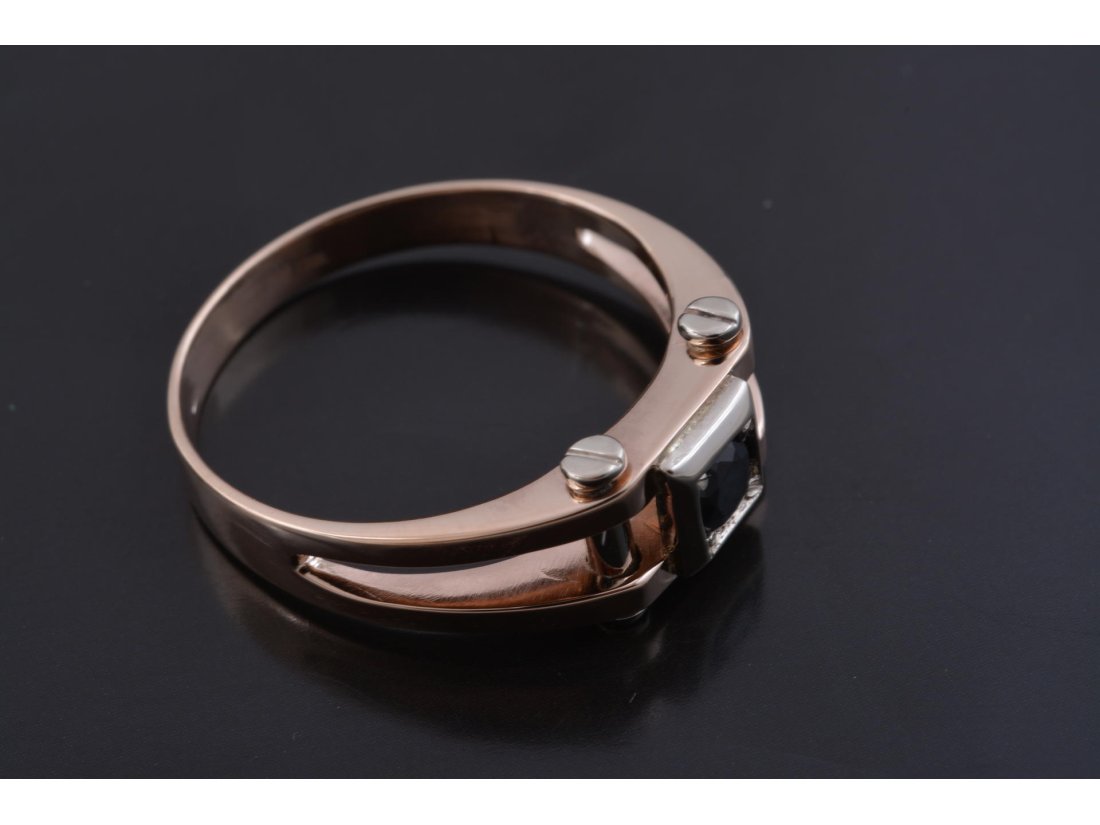 Чоловічий перстень з гвинтами - Багира