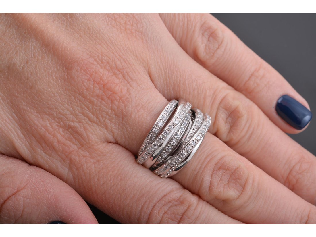 Каблучка жіноча з білого та лимонного золота