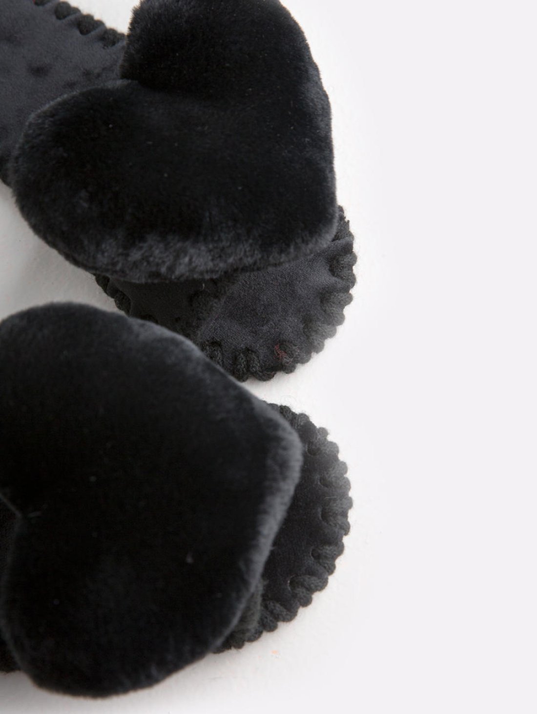 Домашние пушистые тапочки для женщин сердечка цвета черный уголь, Family Story - 4