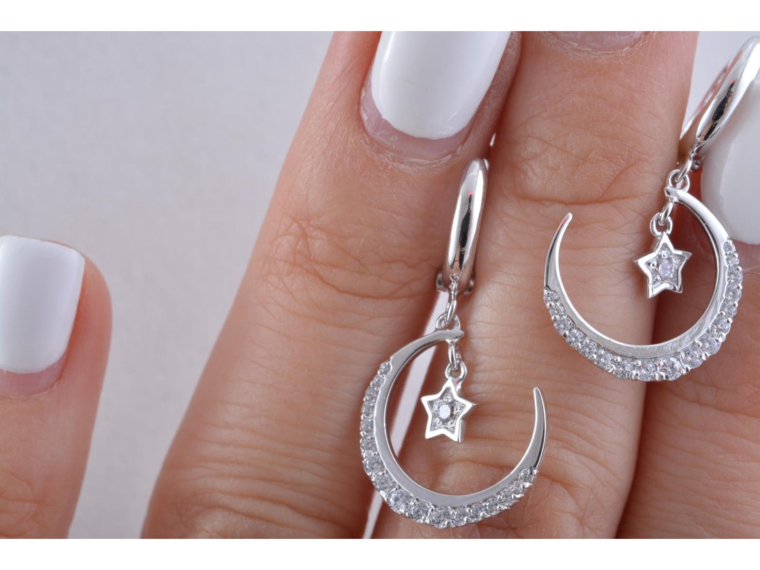 Сережки "Півмісяць із зіркою"