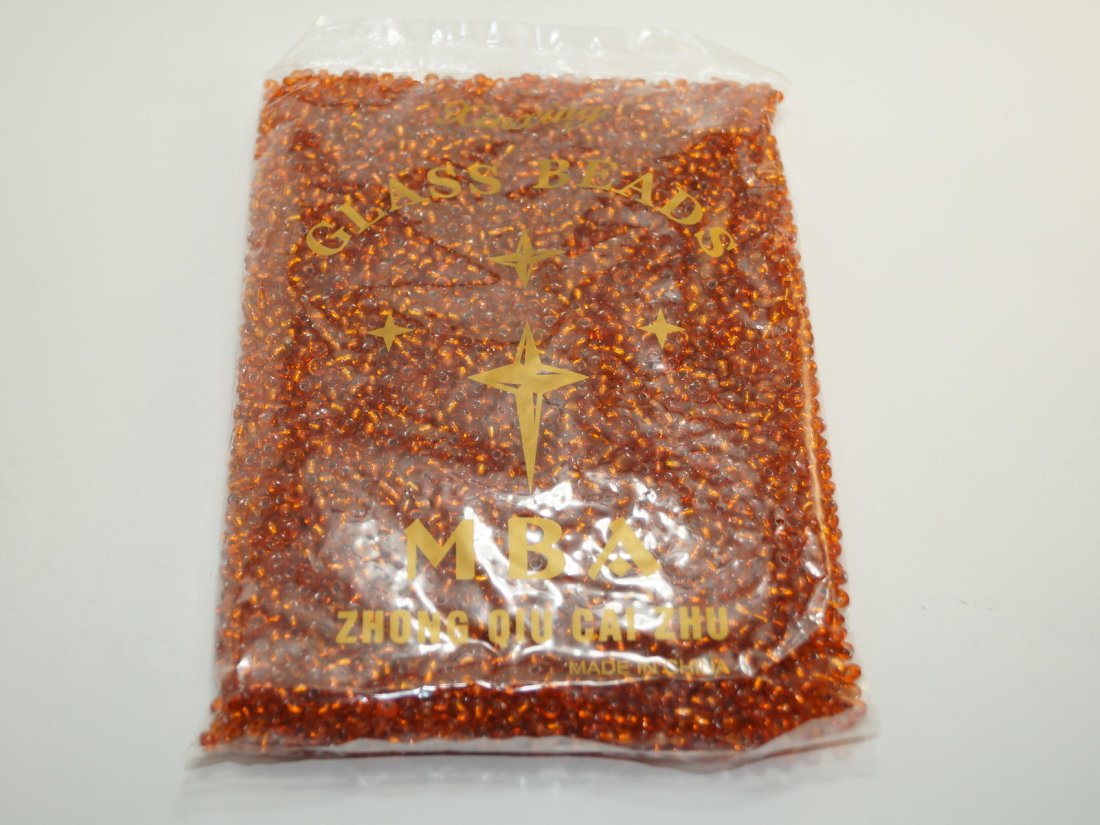 Бісер великий,Китайський.450г. Помаранчевий - Кристалік
