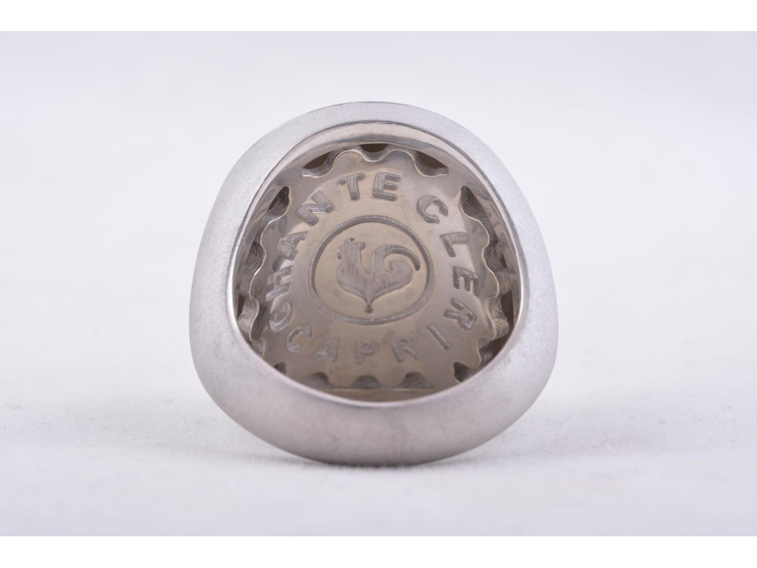 Перстень у стилі Chantecler з перламутровою емаллю - Багира