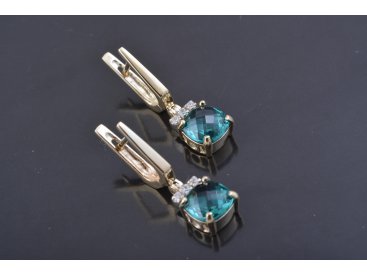 Сережки із зеленим кварцем - Купити