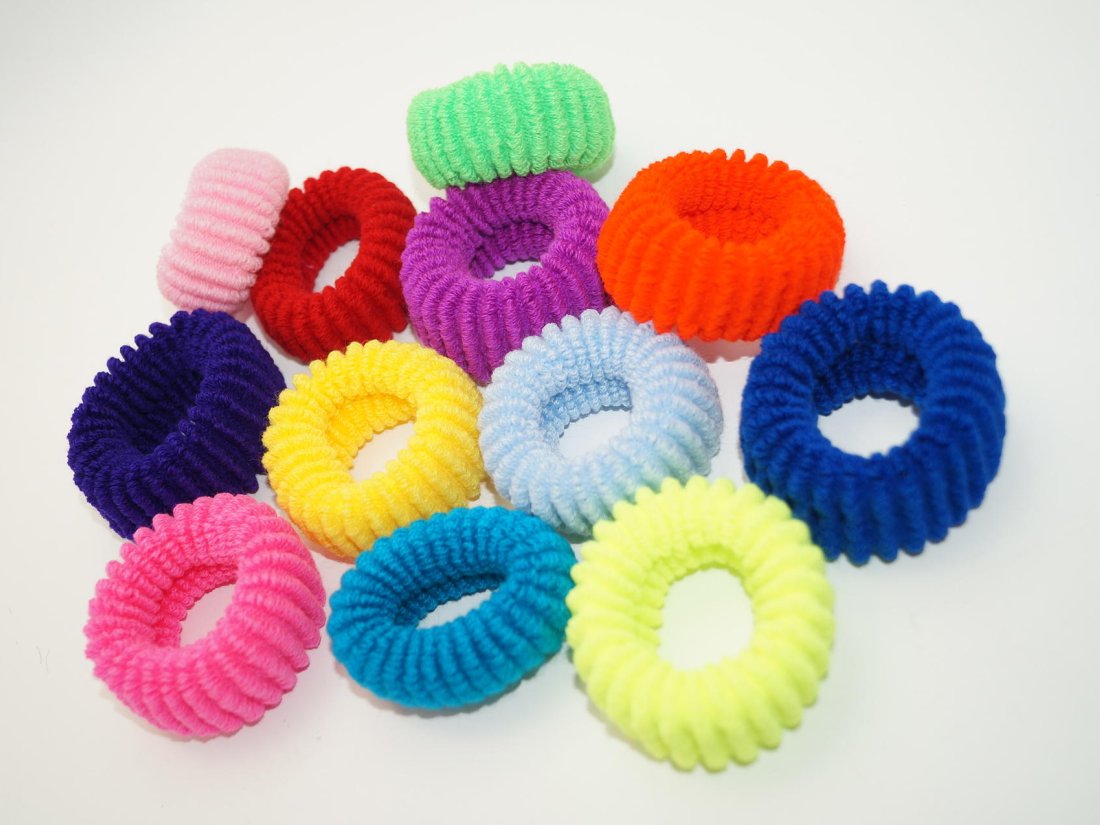 Резинки для волосся. 12-ка широка кольорова.