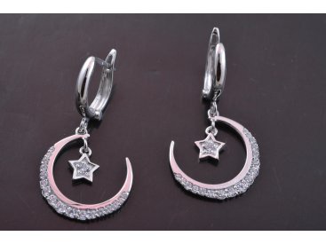 Сережки "Півмісяць із зіркою" - Купити