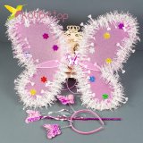 Набір карнавальний крила метелика рожевий оптом фото 01