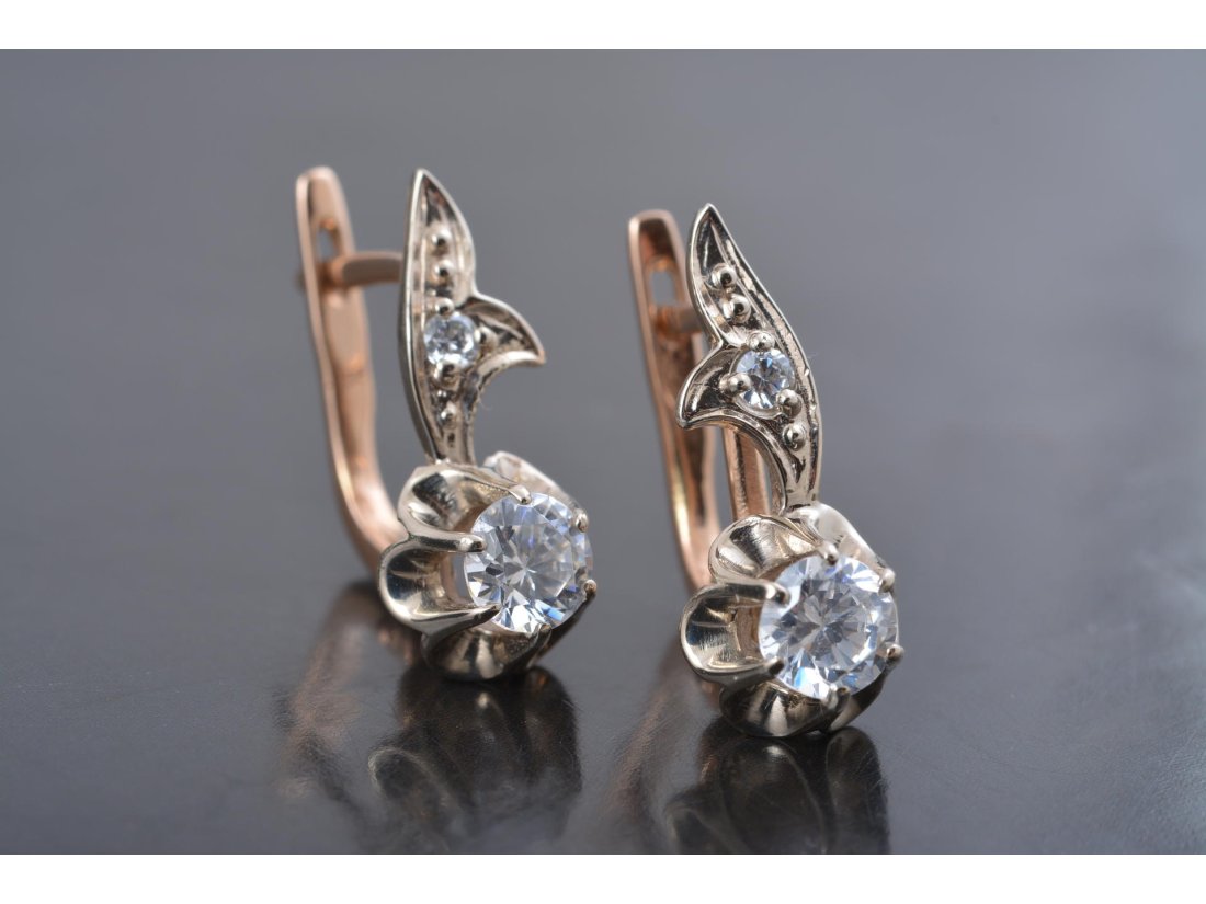 Сережки "Трояндочка" класичні