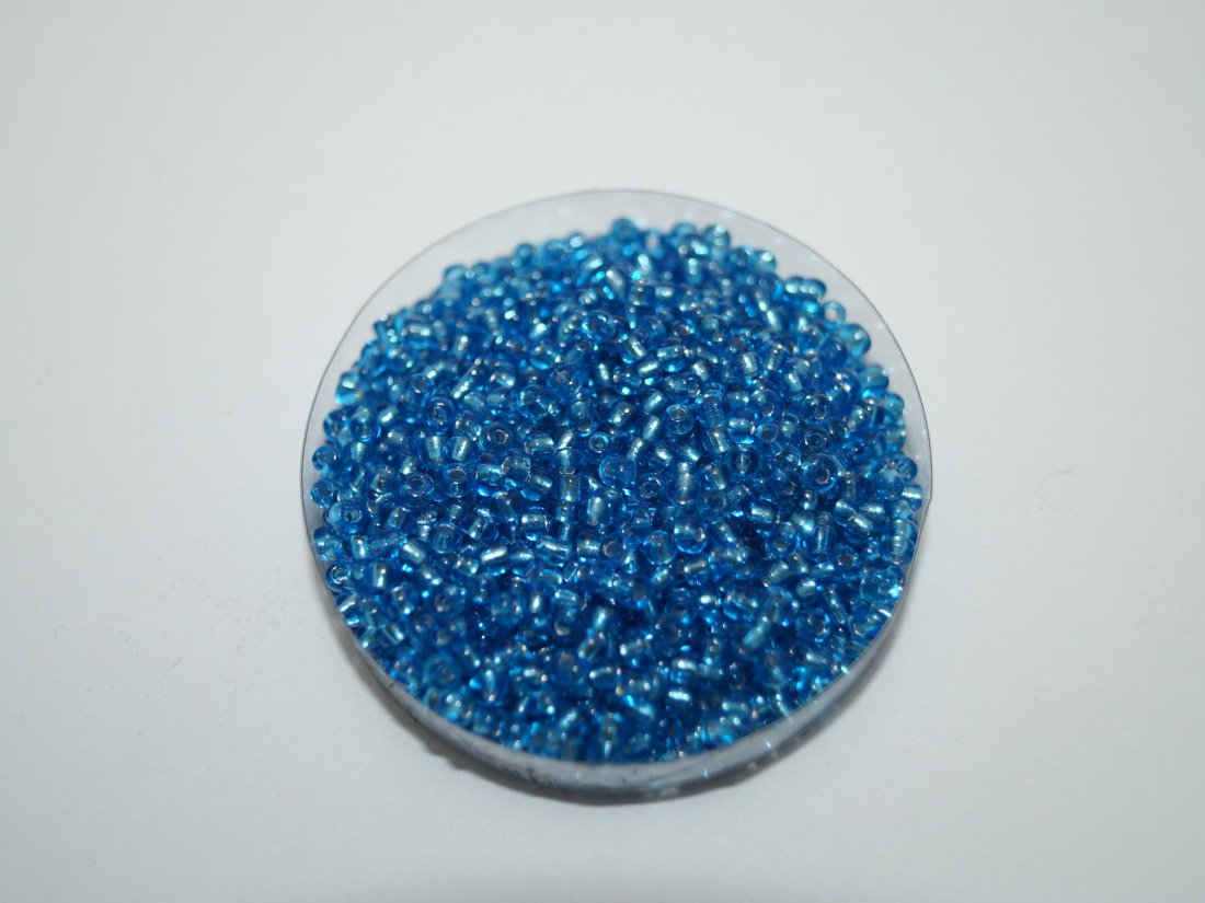 Бісер Дрібний Китайський. 450 г. №12/23В Блакитний.