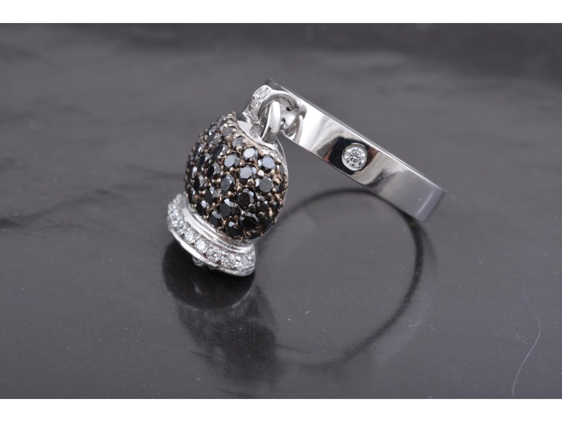 Жіноча каблучка у стилі Chantecler, біле золото - Купити