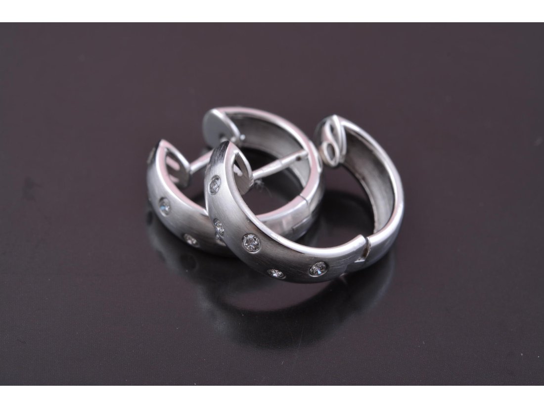 Сережки з діамантами (матове покриття) - Багира