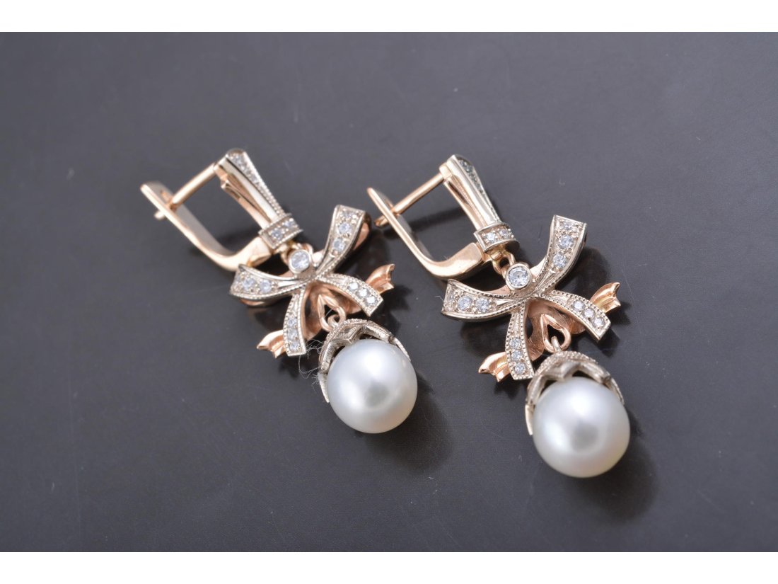 Сережки з перлами