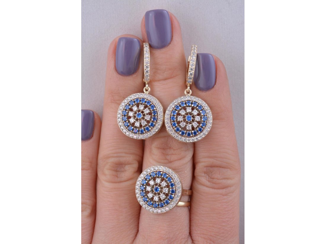 Гарнітур з розсипом каміння