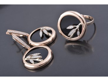 Гарнітур &quot;Бамбук&quot; із чорним оніксом - Купити