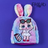 Рюкзак зайка с куклой меховый оптом, фото 1600