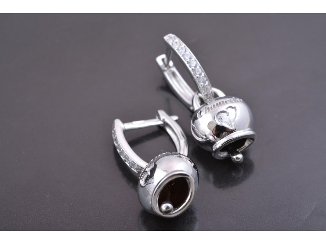 Сережки у стилі Chantecler, біле золото - Купити