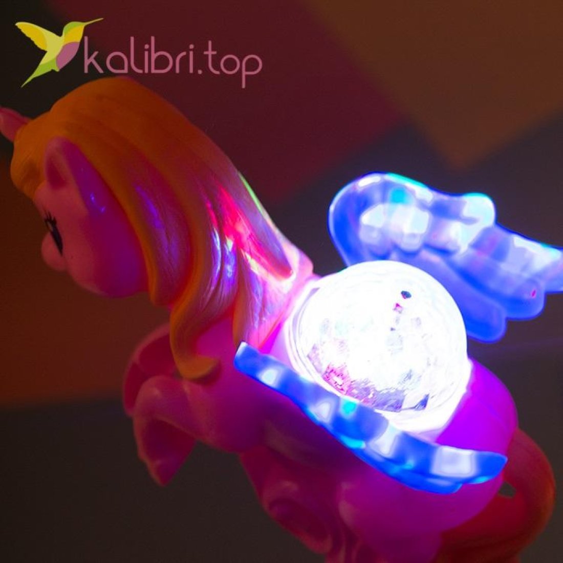 Светящиеся микрофон LED Единорог, оптом фото3