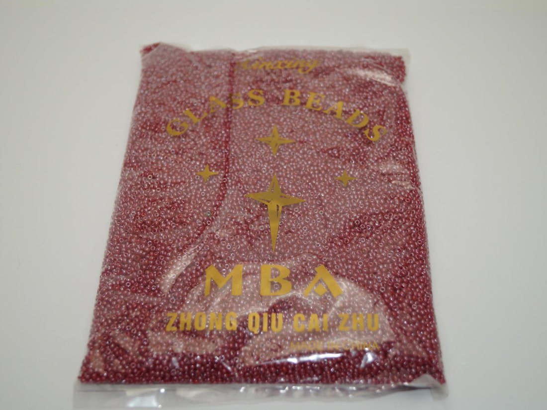 Бісер Дрібний Китайський. 450 г. №12/125В Червоний. - Кристалік