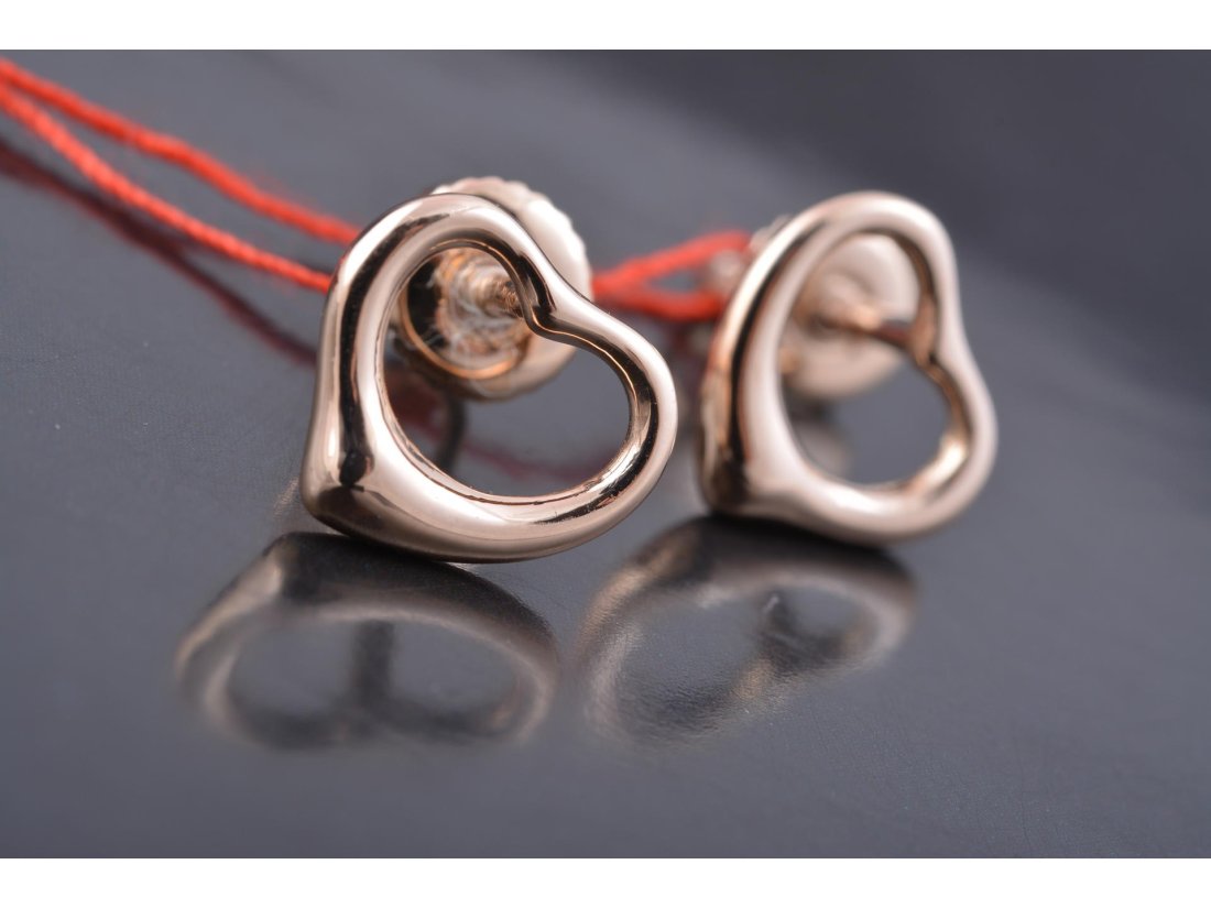 Сережки-пусети "Сердечки"