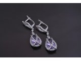 Сережки з аметистами