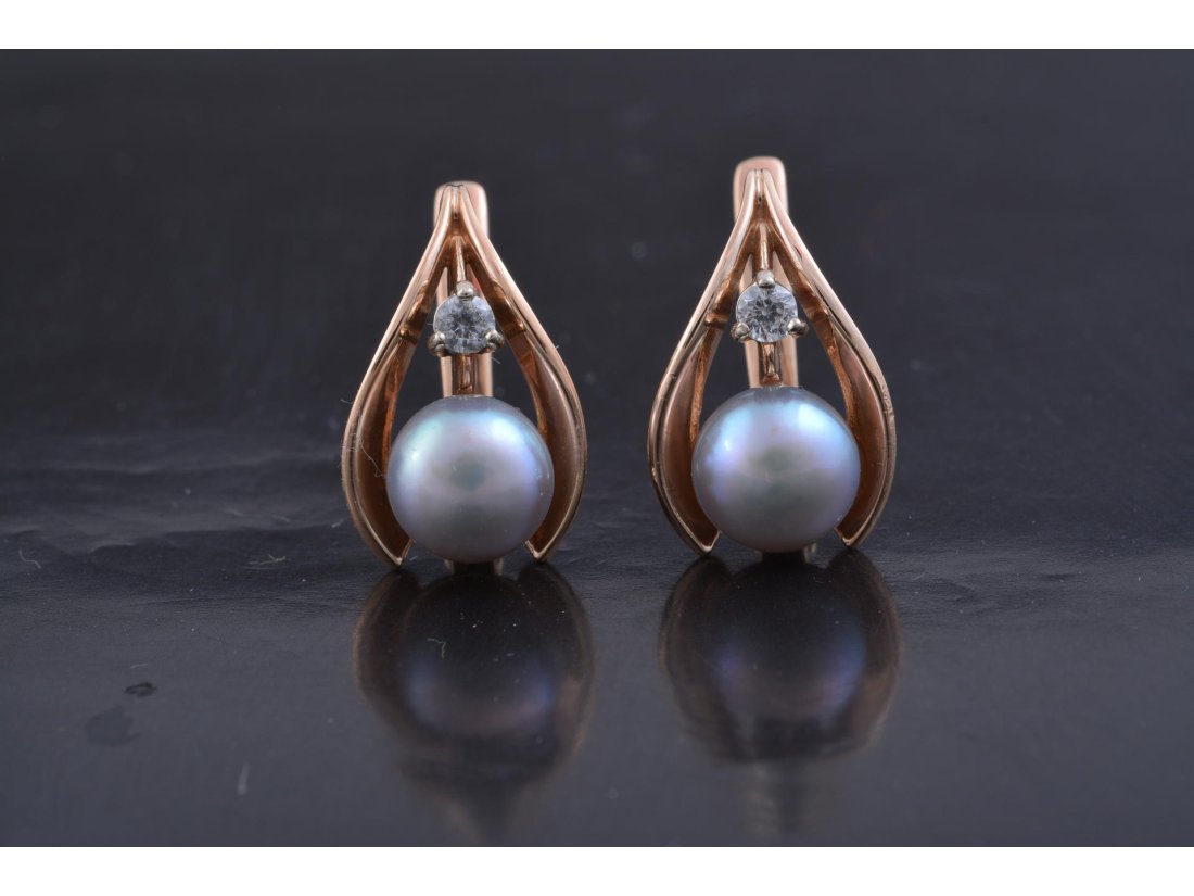 Сережки з перлами